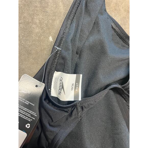 NEW with tags Speedo womens‎ swim suit size 10 / 36 bathing Black Pro LT - Picture 4 of 5